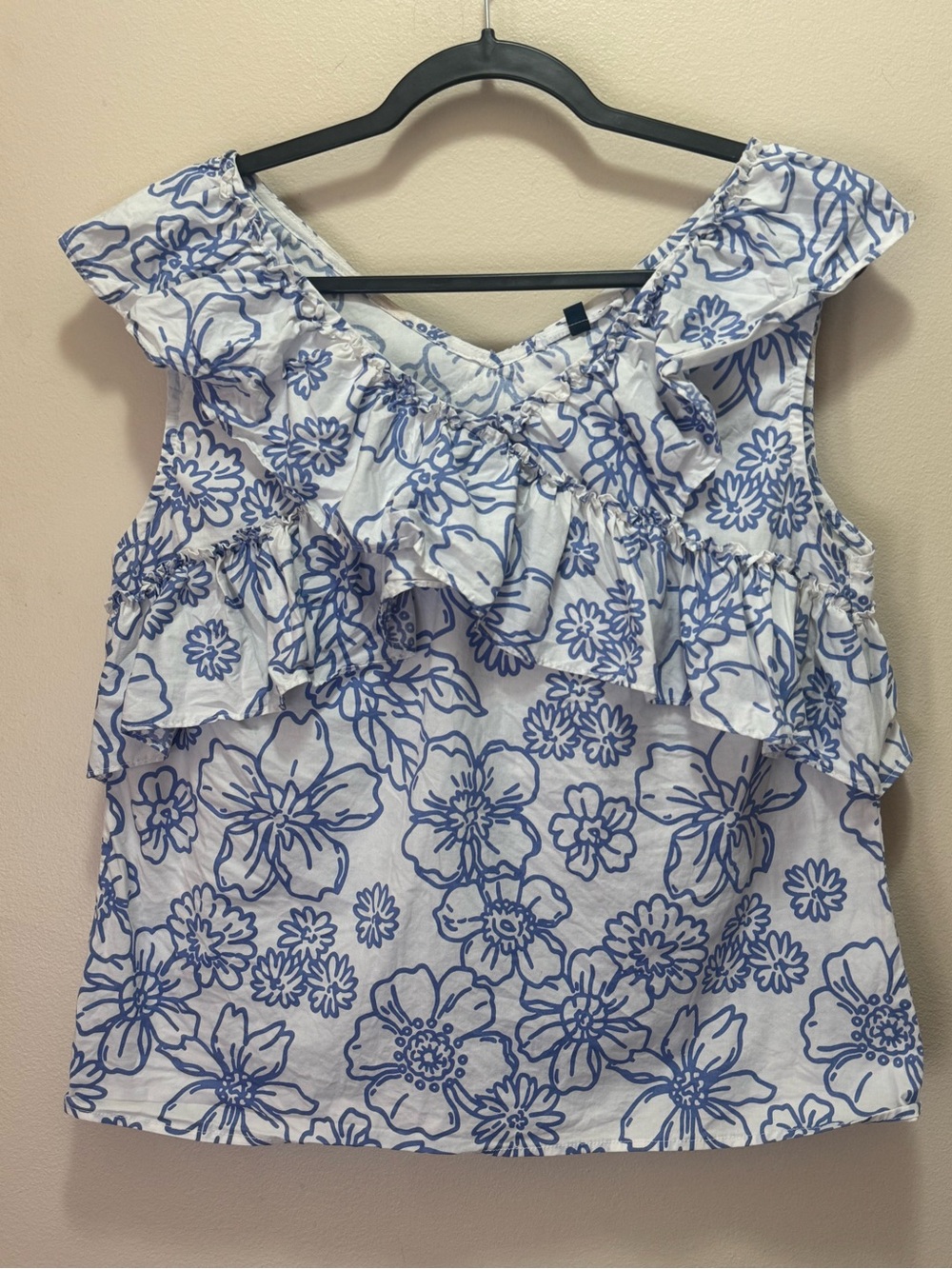 Michelle McDowell Criss-Cross Ruffle Top